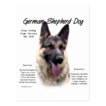 German Shepherd Dog History Design Postcards