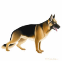 German Shepherd Dog Holiday Ornament Acrylic Cut Out