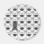 German Shepherd Dog in the Sheep Magnets