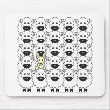 German Shepherd Dog in the Sheep Mouse Pads
