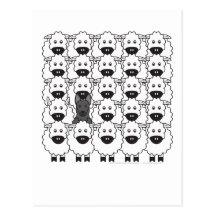 German Shepherd Dog in the Sheep Postcard