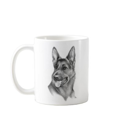 German Shepherd Dog Coffee Mugs by Gwynstone