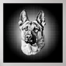 German Shepherd dog Print