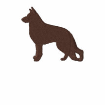 German Shepherd Dog Silhouette with Custom Text Polo