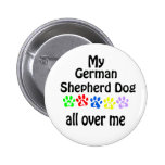 German Shepherd Dog Walks Design Pin