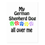 German Shepherd Dog Walks Design Postcard