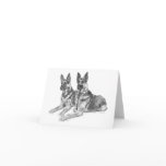 German Shepherd Dogs Drawing by Kelli Swan Greeting Card
