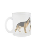 German Shepherd Dogs Frosted Glass Mug