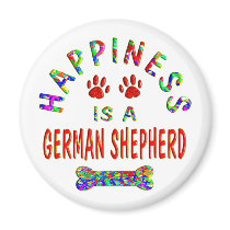 German Shepherd Happiness Refrigerator Magnet