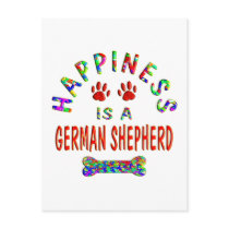 German Shepherd Happiness Postcard