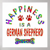 German Shepherd Happiness Poster