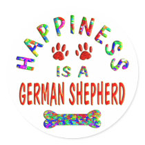 German Shepherd Happiness Sticker