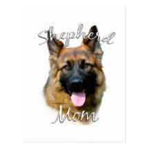German Shepherd (longhair) Mom 2 Postcard