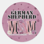 German Shepherd MOM Round Sticker