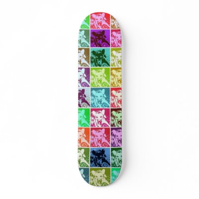 German Shepherd Pop Art Skateboard by Sandyspider
