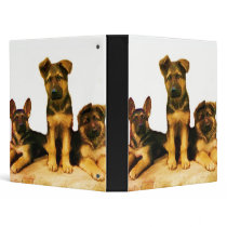 German Shepherd puppies binder