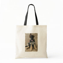 German Shepherd Puppy Budget Tote Bag