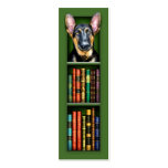 German Shepherd Puppy Green Bookmark Business Card Templates