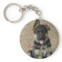 German Shepherd Puppy Keychain