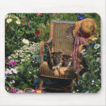 German Shepherd Pups Mousepad Garden