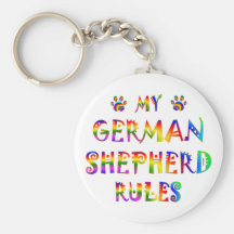 German Shepherd Rules Fun Keychains