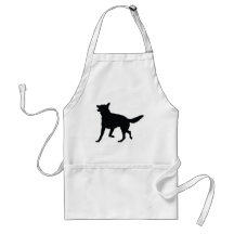German Shepherd Silhouette Aprons