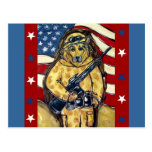 German Shepherd Soldier Post Card