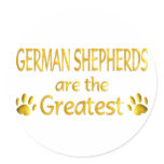 German Shepherd Round Stickers