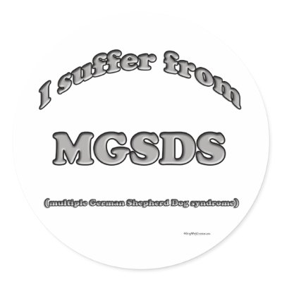 German Shepherd Syndrome - Sticker by GreyWolfCreation