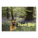 German Shepherd Thank You Card Forest
