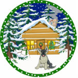 German Shepherd winter Photo Cut Outs