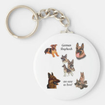 GERMAN SHEPHERDS ARE EASY TO LOVE! KEYCHAIN