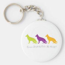 German Shepherds Colour My World ! Keychains