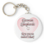 German Shepherds Love You No Matter What Keychain