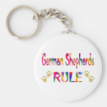 German Shepherds Rule Keychain