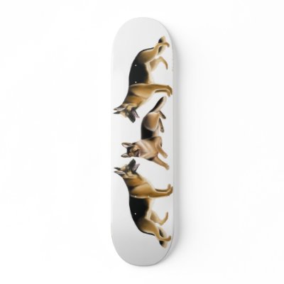 German Shepherds Skateboard by twopurringcats