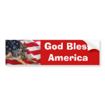German Sherpherd God Bless Bumper Sticker