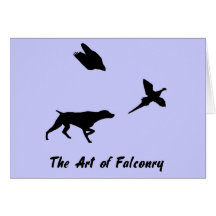 German Shorthair Pointer and Falconry Card