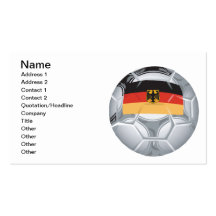 German Soccer Ball Business Cards
