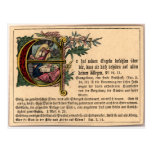 German Sunday School Card Postcard