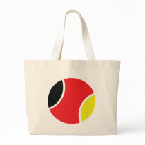 german tennis ball icon tote bags