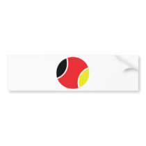 german tennis ball icon bumper sticker