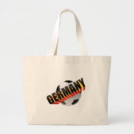 Germany ball 3D logo soccer gifts Tote Bags