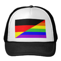 germany country gay proud rainbow flag homosexual mesh hats