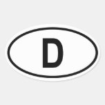 Germany "D" Oval Sticker