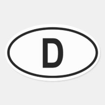 Germany "D" Oval Sticker
