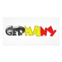 Germany Flag Colours! Custom Photo Card
