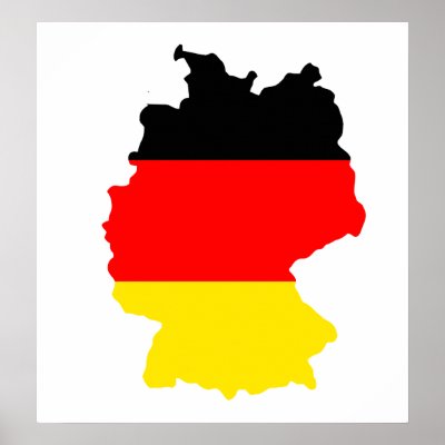 Germany Flag Map full size Posters by representmycountry