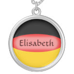 Germany Flag + Name Necklace