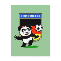 Germany Football Panda Post Card